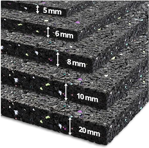 etm Anti-Vibrations-Waschmaschinenmatte, 10 mm dick, Gummi, 125 x 100 cm