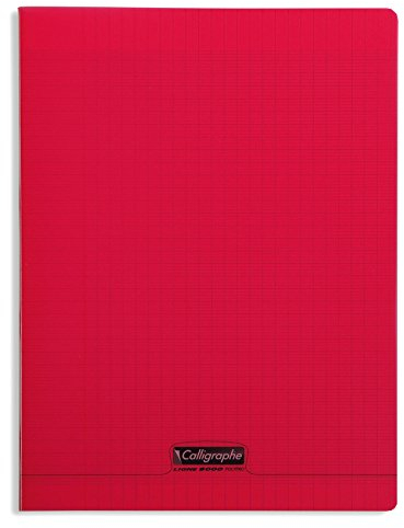 Clairefontaine 18363C - Heft / Schulheft Calligraphe DIN A4 21x29,7cm 96 Blatt, französische Lineatur, 90g, Rot, 1 Stück