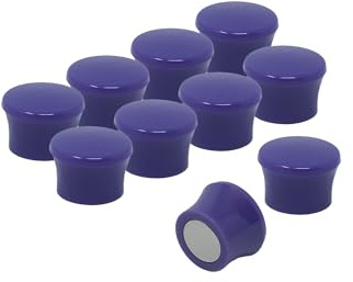 Small High Power Purple Memo Board Magnets for Fridge, Whiteboard, Noticeboard, Filing Cabinet - Pack of 100
