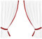 Gardinenset mit Stangendurchzug, Serie: Satin ca. 140x120 cm Auswahl: rot - Bordeaux