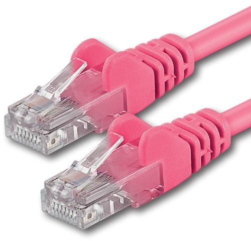 1aTTack.de 2m - magenta - 1 Stück - CAT.6 CAT6 Ethernet-Lan-Netzwerk-Kabel 1000 Mbit/s Patchkabel