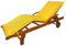 IND-70445-AUSL Liegenauflage Premium, extra dicke Polsterauflage für Gartenliege mit Reißverschluss, 195 x 62 x 9 cm, Gelb