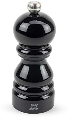 Dekomiro Peugeot 1870412 Paris Pfeffermühle schwarz 12 cm Geschenkset mit 20 gr. Tellicherry-Chili-Pfeffer