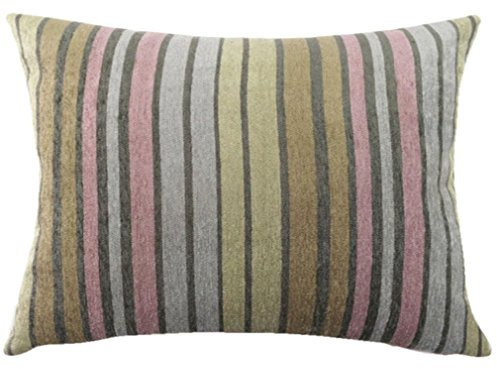 Nunubee Nordischen Stil Gestreifte Chenille Sofakissen Baumwolle Leinen Kissenbezüge Kissenhülle Dekokissen Kissenbezug, 30*45cm Modell 4