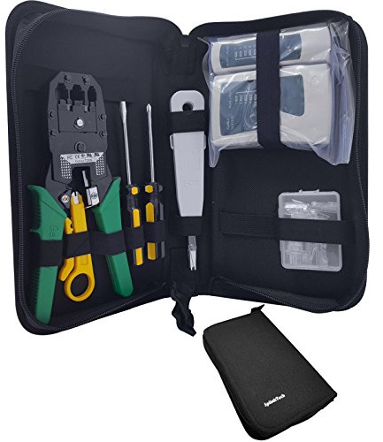 Splinktech RJ45 RJ11 RJ12 Ethernet Cable Kit Crimper Crimping Tool Stripper Network Tester Punch Down Tool Kit Cat5e Cat6 Cat7 UTP SSTP FTP