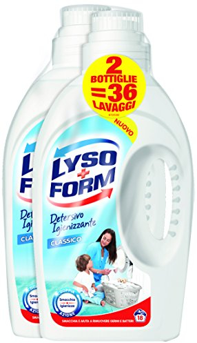 Lysoform Detersivo Igenizzante per Bucato, Classico - Confezione da 2 x 18 Lavaggi