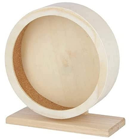 Kerbl Hamsterlaufrad (Material Holz, Durchmesser 22 cm, Lauffläche aus Kork, geschlossene Lauffläche für sicheren Halt) 81787