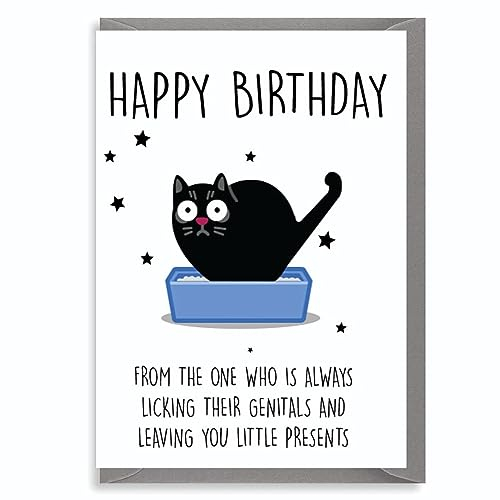 Cheeky Chops Lustige Geburtstagskarte – Katze Kätzchen – kleine Katze C438, vollfarbig