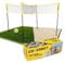 CROSSNET Vier-Quadrat-Volleyballnetz und Spielset - Volleyballsets für Strand und Garten - Gartenspiele für Kinder und Erwachsene - Inklusive Tragerucksack und Ball