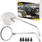 Area1 Area Longboard Rückspiegel Spiegel Set für Yamaha XV 1300, XV Virago, DX, 1100, 750, 535 (V7) - Mittel, Glas, Fahrzeugspezifische Passform, Motorrad, Rear