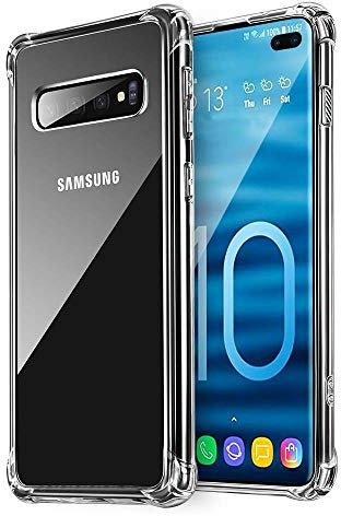 Coque Anti-Shock pour Samsung Galaxy S10+ / S10 Plus, TPU Transparent en Silicone Antichoc