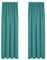 Deconovo Gardinen Verdunkelungsvorhänge Blickdicht Vorhang mit Kräuselband Winter, 210x140cm(HöhexBreite), Türkis, 2er Set