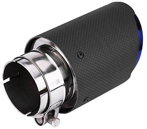 Broco Auspuffblende 60-63MM Endrohr auspuffblende Auto Auspuffrohr Endrohr Carbon, Carbon Style Matte Auto Auspuff Endrohr Endrohr für 63mm
