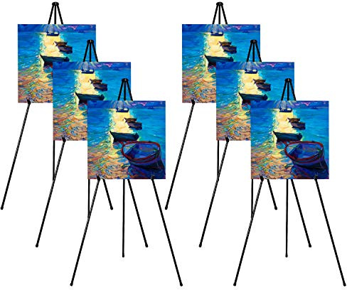 Klappstaffelei, tragbares Stativ, Sockel 168cm, zusammenklappbare Staffelei für Messen, Präsentationen, Poster, Kunstdisplays. (6er Pack)