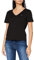 Tommy Jeans Tjw Slim Jersey V Neck Camiseta, Negro (Black), L para Mujer