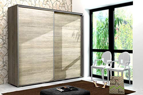 Modern Sliding Doors wardrobe oak effect A15 200cm