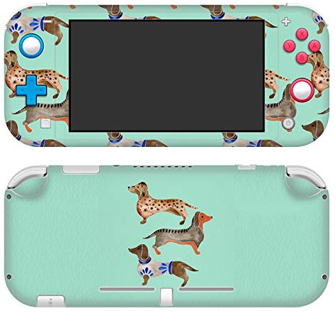 Head Case Designs Offizielle Zugelassen Cat Coquillette Dachshunde Kunst Mix Vinyl Haut Gaming Aufkleber Abziehbild Abdeckung kompatibel mit Nintendo Switch Lite