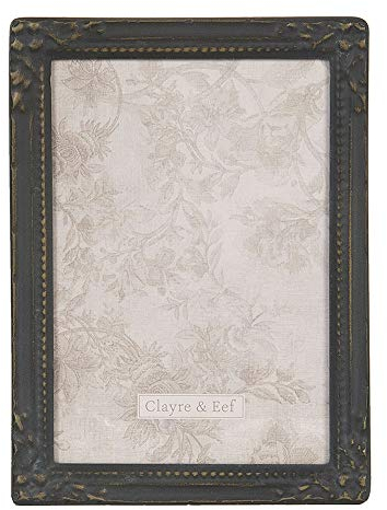 Clayre & Eef Bilderrahmen 13x18 cm Schwarz Eisen Rechteck Fotorahmen