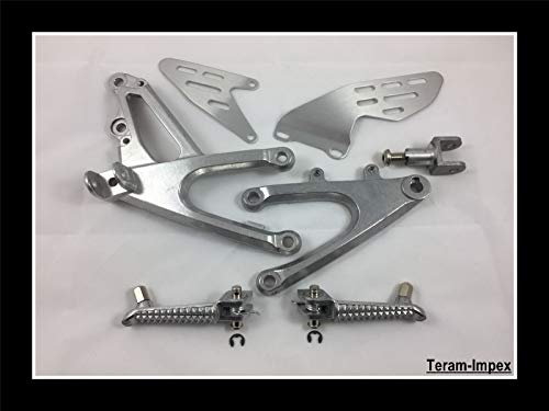 TERAM LOISIRS Platines Pilote Droite Gauche Repose Cale Pieds Compatible Yamaha R1 de 2007 2008 Neuf France