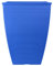 Muddy Hands 46.6 Litre Blue Large Plant Pot Outdoor Garden Tall Square Plastic Planter