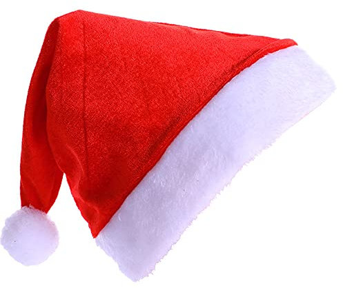 CO B Erwachsene Weihnachtsmütze Pompom Weihnachtsmütze für Weihnachten, Mottoparty, Karneval, Partydekoration