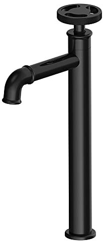 WSLWJH Robinet De Cuisine Robinet De Lavabo Industriel Rétro Simple Noir Mat Laiton