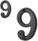 SISI UK Antique Black Cast Iron Door Number 9, 3 Inch, Classic, Traditional Style