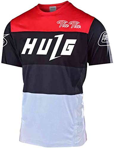 Herren Mountainbike MTB Top Kurzarm Atmungsaktiv Bequem Weich Feuchtigkeitstransport Radtrikot?Kurzarmtrikot Für MTB Rennrad/Multisport/Fitness (style-19,3XL)