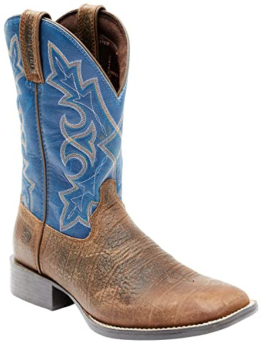 Durango Stivale Westward Western da uomo con punta quadrata, Marrone, 43 EU
