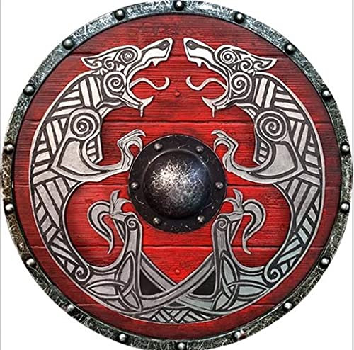 ANACRO Licher Wikingers Child Dekorativ, Hölzerne Rollenspiele Requisiten, Retro-Schild-Dekoration Für Innen Und Außen