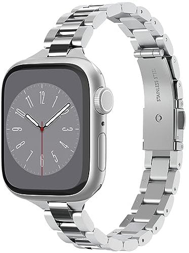Spigen Correa Modern Fit 316L Compatible con Apple Watch Series 10 42mm, Series 9/8/7/6/5/4/SE 41mm, 40mm - Plata