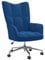 vidaXL Relaxsessel mit Rollen Drehbar Höhenverstellbar Fernsehsessel Polstersessel Polsterstuhl Relaxstuhl Sessel Ohrensessel Wohnzimmer Blau Samt