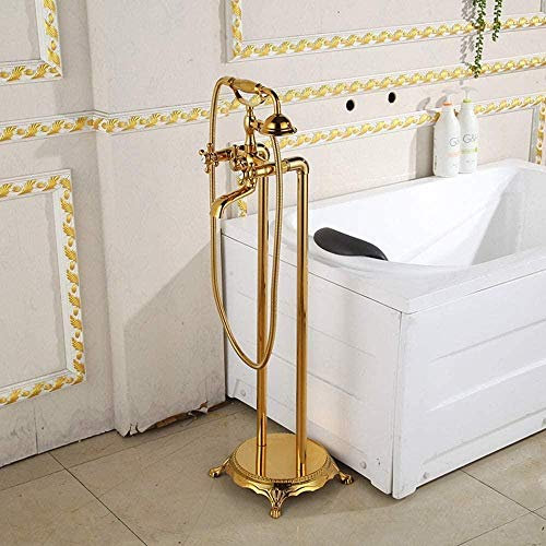 ILmira Set Doccia Completo di rubinetteria per Doccia in Rame Oro Rosa/Doccia placcata in Oro con Doccia Antica sollevabile Bella Pratica Auspicious Clouds