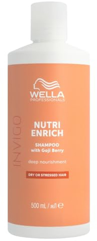 Wella Professionals Invigo Nutri Enrich Shampoo – Feuchtigkeitsspendendes Tiefenreinigungsshampoo für strapaziertes Haar – Intensivpflege – 500 ml