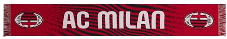 AC Milan Unisex Sciarpa Ufficiale Offizieller AC Mailand Jacquard-Schal, rot/schwarz, Einheitsgröße