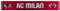 AC Milan Unisex Sciarpa Ufficiale Offizieller AC Mailand Jacquard-Schal, rot/schwarz, Einheitsgröße