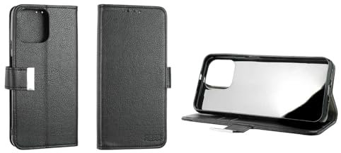 caseroxx Bookstyle Handytasche für Cubot P80 in schwarz – Klapphülle mit Kreditkartenfächern, Magnetverschluss, Standfunktion & Rundumschutz für Display und Gehäuse