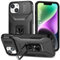 JSENMlN Custodia iPhone 13,Antiscivolo Antiurto Cover Scorrevole Protezione Fotocamera Custodia per iPhone 13 6.1 (Nero)