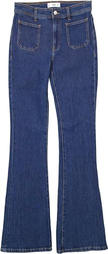 Mango Damen Jeans 'Valen' Flare dunkelblau (DE/NL/SE/PL, Numerisch, 42, Regular, Regular, dunkelblau)