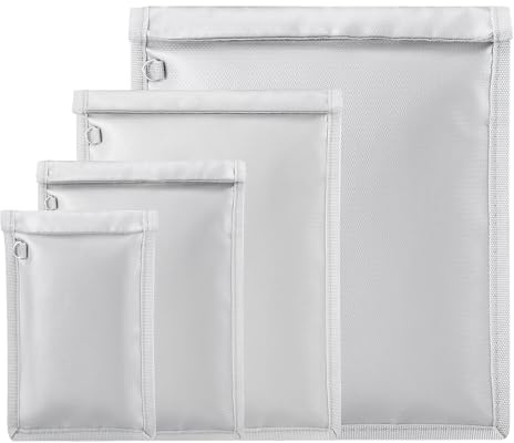 Faraday Tasche 4 Pack - Wasserdichte & Feuerfeste Signalblockierende Tasche für Laptop, Tablet, Telefon, Autoschlüssel - Anti-Diebstahl & Anti-Tracking Faraday Cage Sleeve