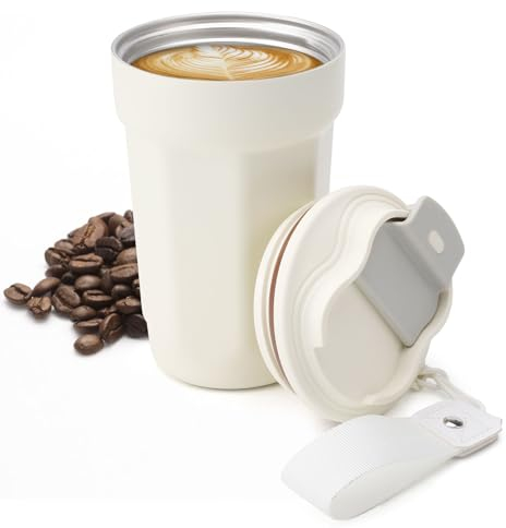 DAKLUNAR Thermobecher 480ML Kaffeebecher to Go Auslaufsicher mit Deckel, Edelstahl Travel Mug, Thermobecher für Kaffee und Tee unterwegs, Thermobecher auslaufsicher für Kaffee Wein Milk, Coffee Cup