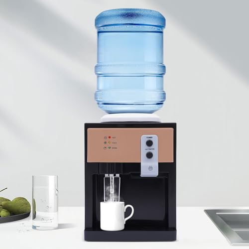 550W Elektrischer Wasserspender Kalt- und Warmwasserflasche Wasserspender für zu Hause Mini-Tisch-Wasserspender Wasserspender für das Büro