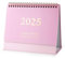 Tischkalender, Tischkalender 2024-2025 19x16cm Akademischer Jahreskalender zum Aufklappen Gültig von Juli 2024 bis Dezember 2025 für Schule Büro und Zuhause (Rosa)
