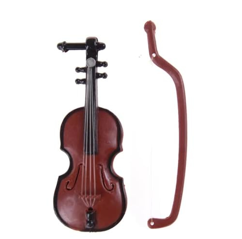 1PCS Figuren Miniatur Gitarre Violine Instrument DIY Teil Für Home Decor Geschenk(Violin)
