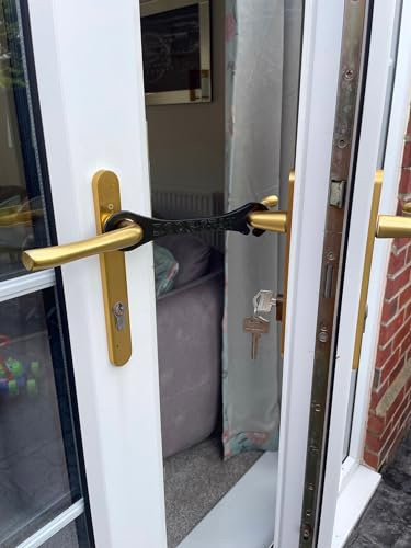 Door Stay - Hold Open Patio Door Holder -Give Your Pet The Gift of Freedom -French Door Stay (Restraint) (Black)