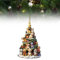 Bookworm Bookshelf Decoration - Christmas Tree Ornaments, Flat 2D Bookshelf Decor