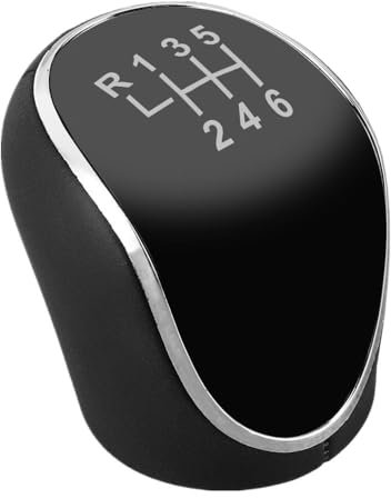 OBEST 6 Gang Schalthebel Griff Ford Schaltknauf, Universal Auto Schalthebel Schaltknauf für Ford C-MAX I II/ Mk2/ Mk3/ Galaxy II III/Grand C-MAX/Kuga, Handschalthebel Handball und Rückwärtsgang