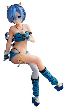 Ciyoulio Nudelstopper Anime Figuren Rem Und Ram Sitzend Figur Anime Badeanzug Figuren, Desktop Cute Figur Manga Statue Geschenk Anime Skulptur Deko