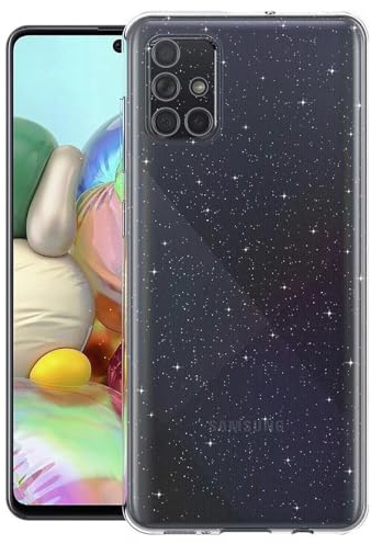 Kaywzo Hülle für Samsung Galaxy A51 4G,Transparent TPU Funkelndes Blinken Handyhülle mit Kameraschutz,Glitzer Frau Mädchen Stoßfester Schutzhülle Silikon Cover Case