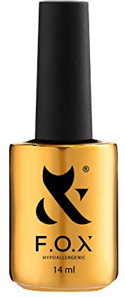 F.O.X Top Power, Glanz Effekt, Top Coat Ohne Schwitzschicht, Top No Wipe für (Gel, UV/LED Gellack, Gel Polish) (Transparent, 14ml)